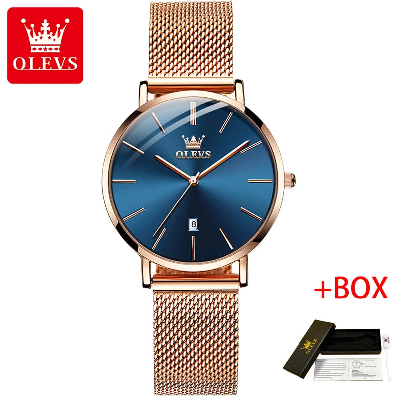 OLEVS Fashion Ultra Thin Womens Watches - Olevs - Embellish Gold Jewelry & Diamond