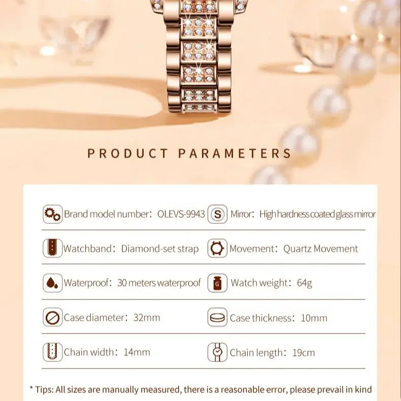 OLEVS 9943 Original Diamond Watch for Women - Olevs - Embellish Gold Jewelry & Diamond