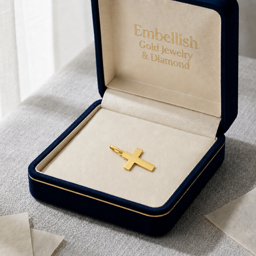 18k Gold Crucifix Pendant