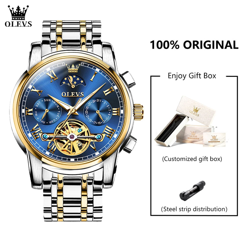 OLEVS 6617 Men's Classic Mechanical Watch - Olevs - Embellish Gold Jewelry & Diamond