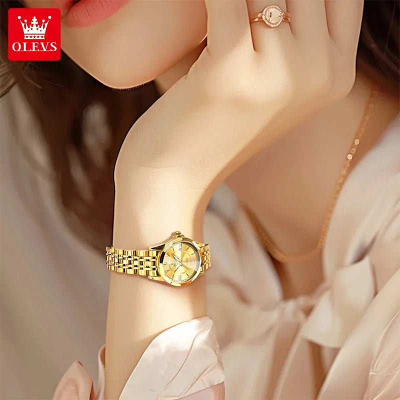 OLEVS 9977 Women's Quartz Watch - Olevs - Embellish Gold Jewelry & Diamond