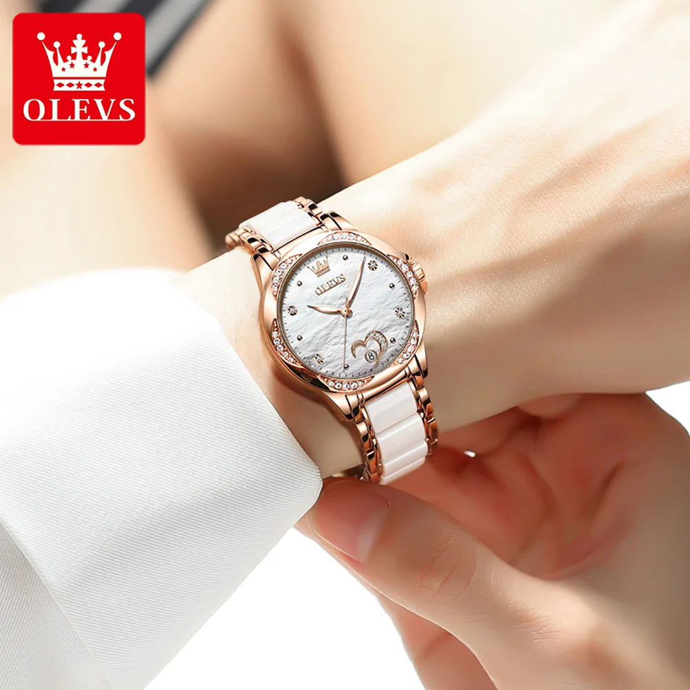 OLEVS Elegant Fashion Women's Watches - Festive Collection - Embellish Gold Jewelry & Diamond