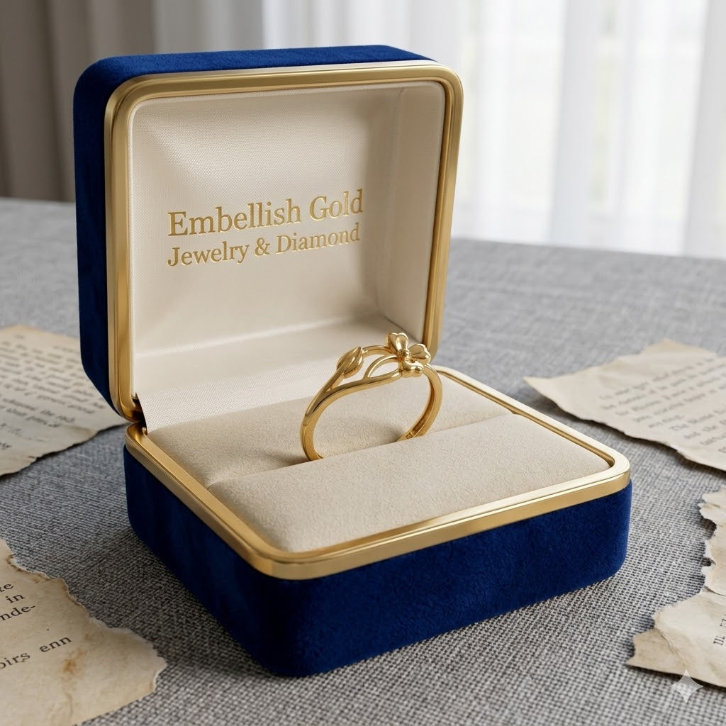 18k Gold Ribbon Inspired Ring