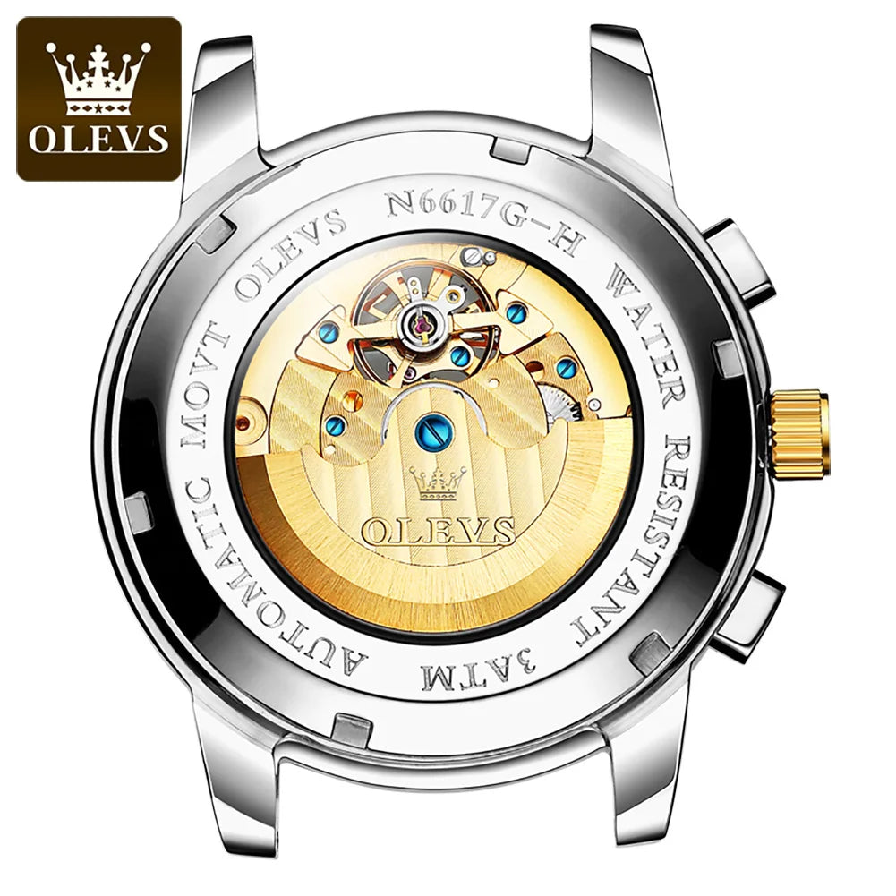 OLEVS 6617 Men's Classic Mechanical Watch - Olevs - Embellish Gold Jewelry & Diamond