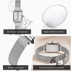 OLEVS 3692 Quartz Wristwatch Gifts Fashion Vintage Square Ultra Thin Ladies Watches