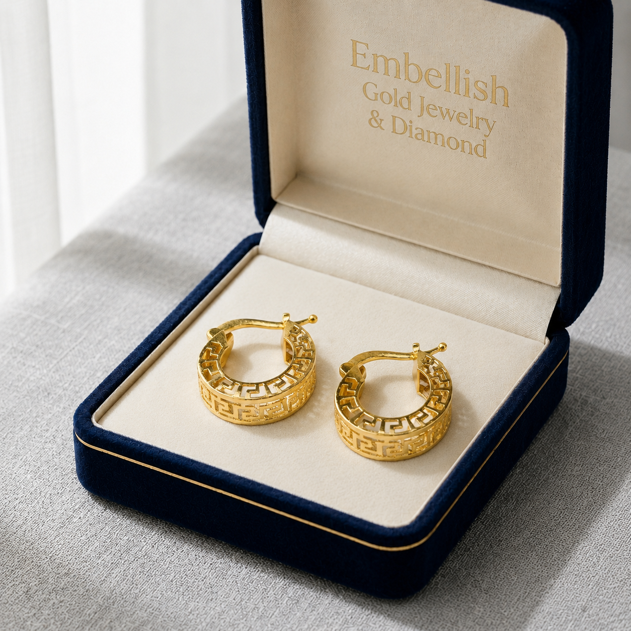 18k Gold Small Solid Loop Earrings - 18k Gold Earrings - Embellish Gold Jewelry & Diamond