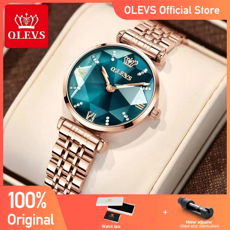 OLEVS New Women Luxury Jewel Quartz Watches - Olevs - Embellish Gold Jewelry & Diamond
