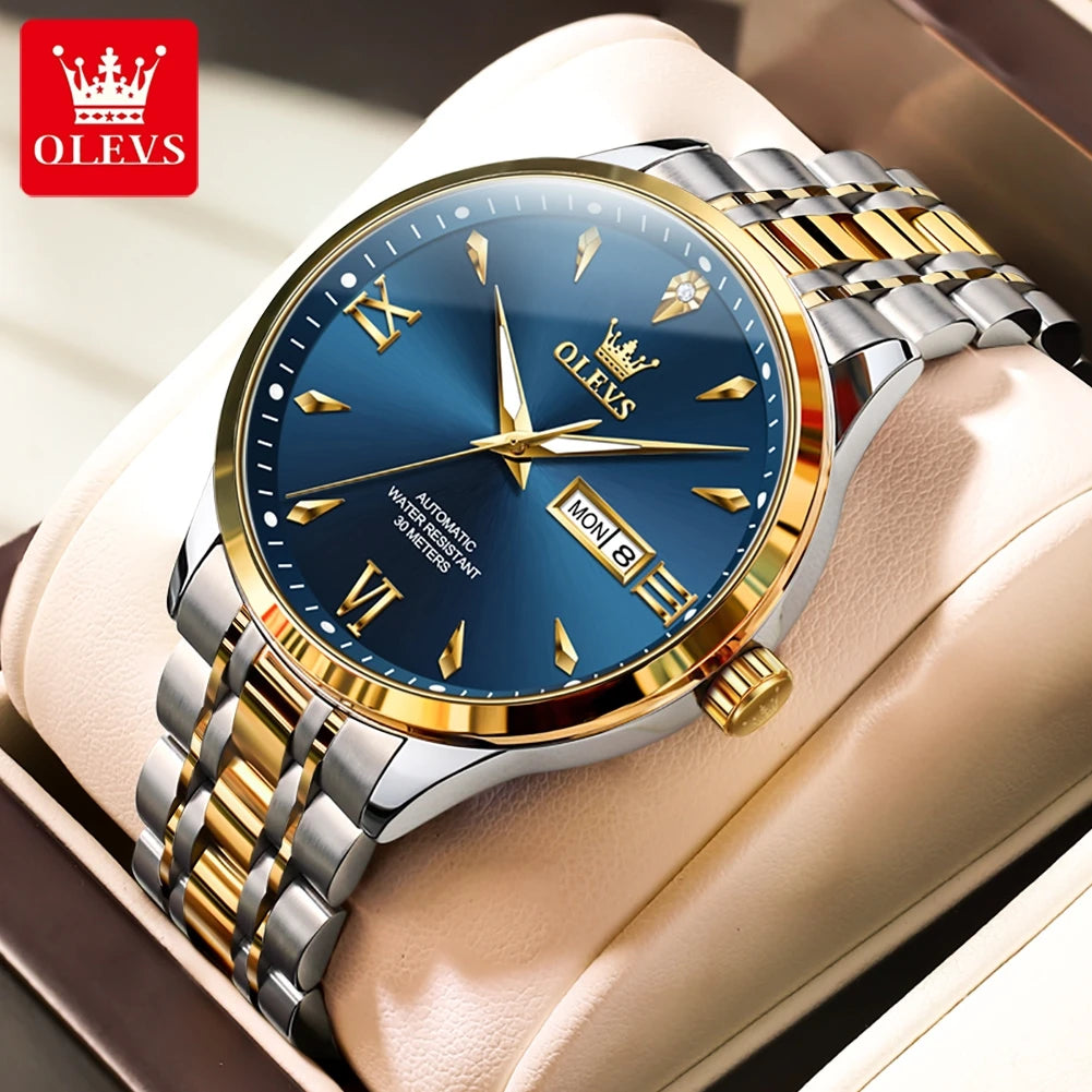 OLEVS Men Watches - Festive Collection - Embellish Gold Jewelry & Diamond