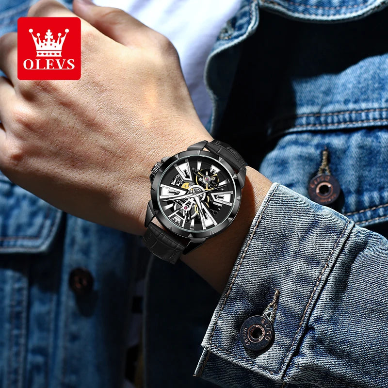 OLEVS 7051 Men's Watch - Festive Collection - Embellish Gold Jewelry & Diamond