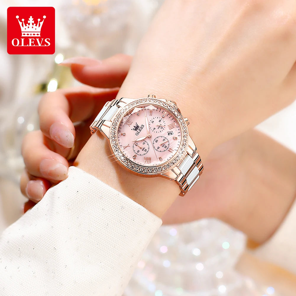 OLEVS 9999 Women Watch - Olevs - Embellish Gold Jewelry & Diamond