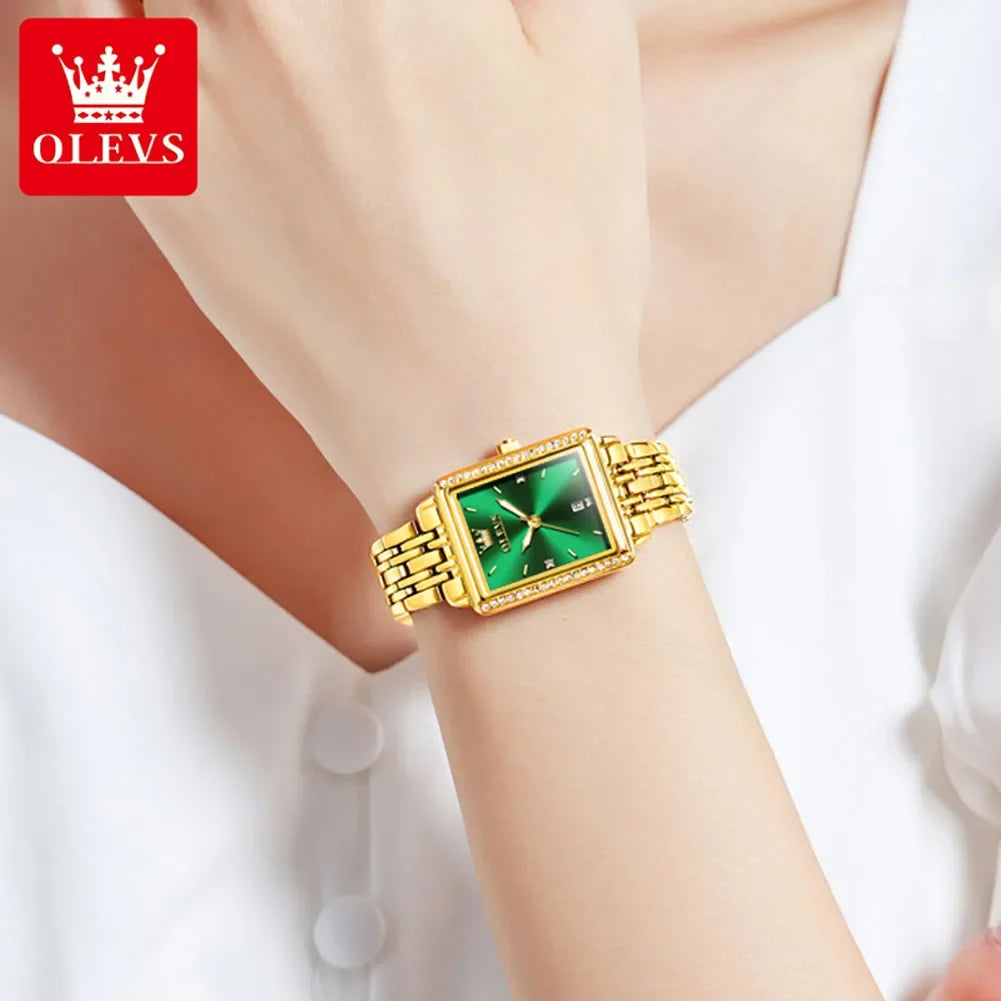 OLEVS 9995 Elegant Quartz Ladies Womens - Olevs - Embellish Gold Jewelry & Diamond