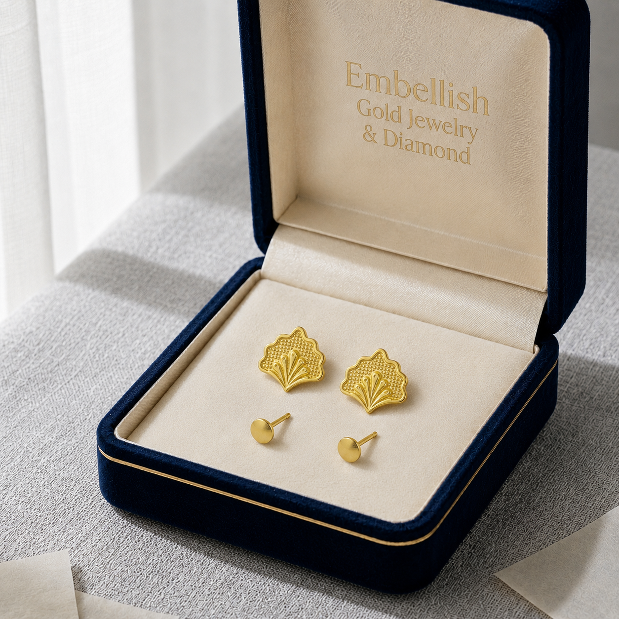 18K Real Gold  Peacock Earrings - 18k Gold Earrings - Embellish Gold