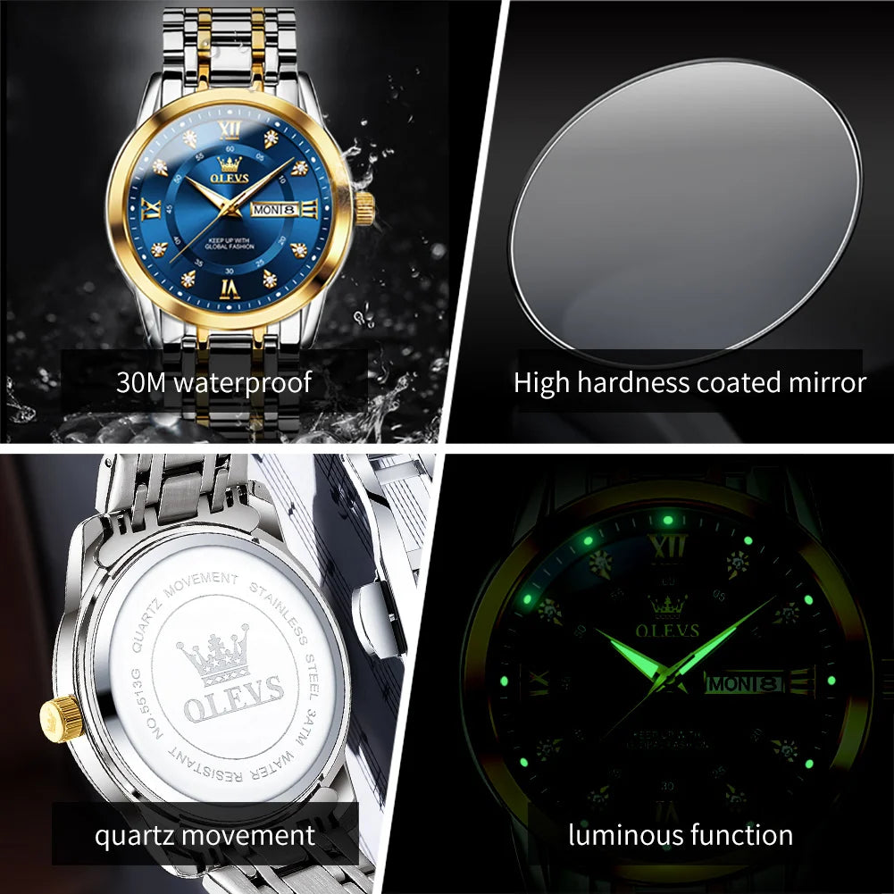 OLEVS 5513 Man Watch - Olevs - Embellish Gold Jewelry & Diamond