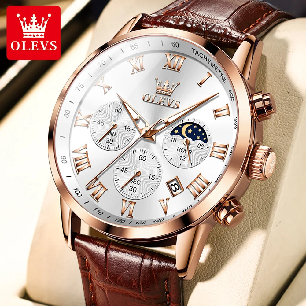OLEVS Luxury Quartz Watch for Men - Olevs - Embellish Gold Jewelry & Diamond