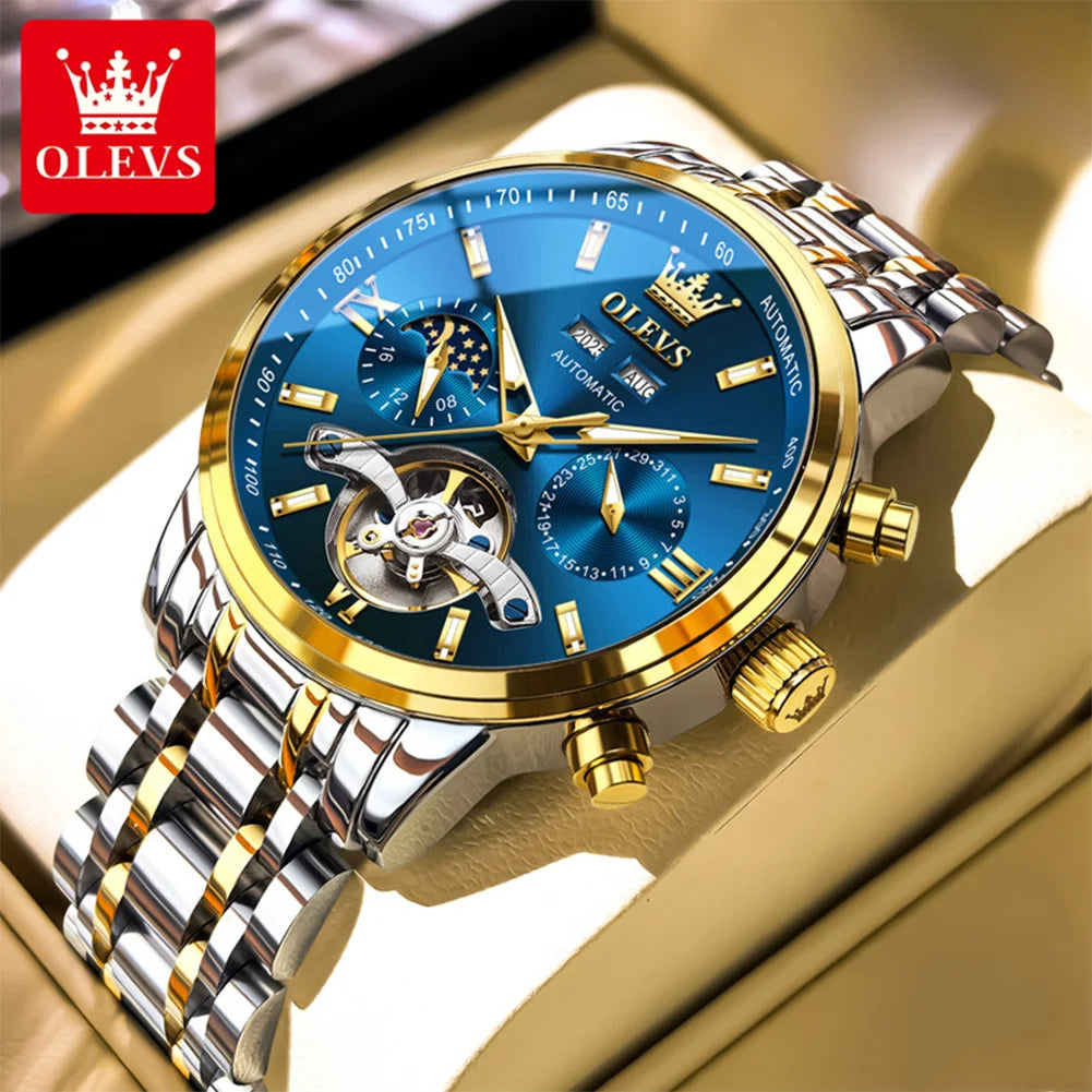 OLEVS Luxury Business Men's Watches - Festive Collection - Embellish Gold Jewelry & Diamond