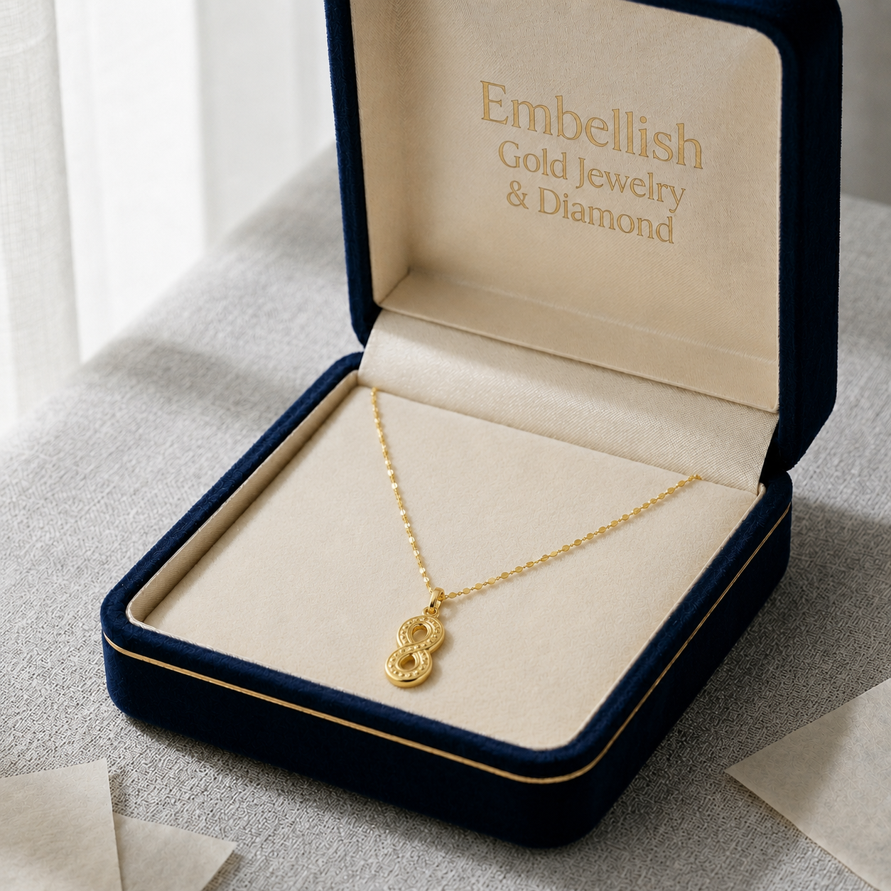 18k Gold Infinity Dot Necklace
