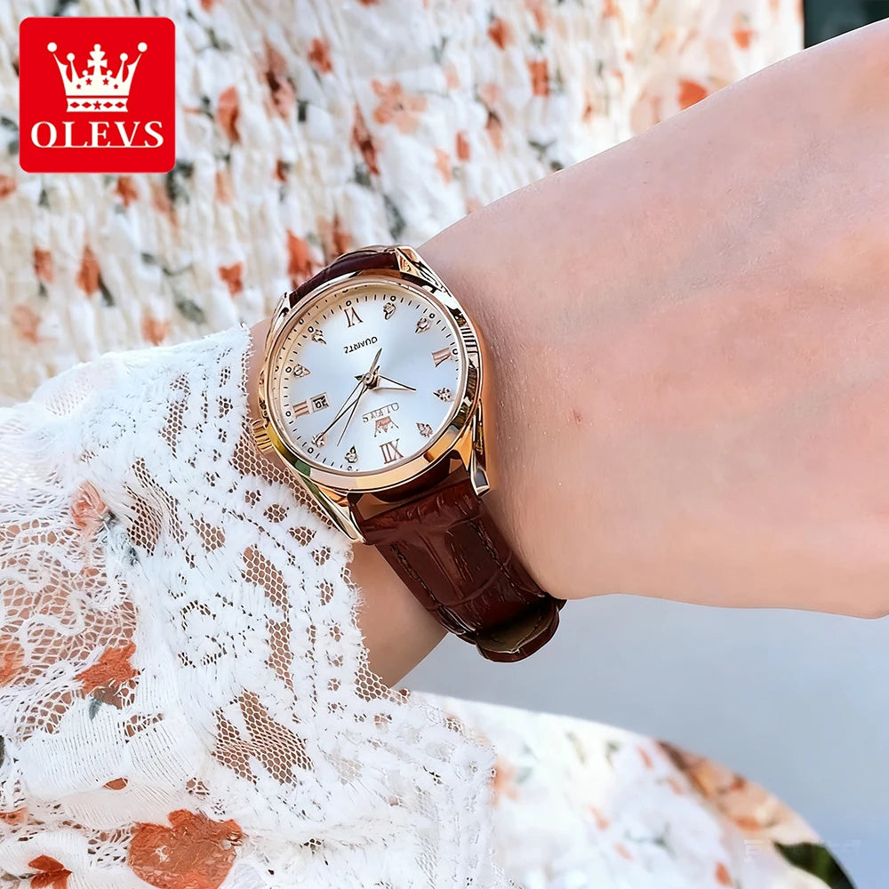 OLEVS Casual Luxury Women's Watches - Olevs - Embellish Gold Jewelry & Diamond