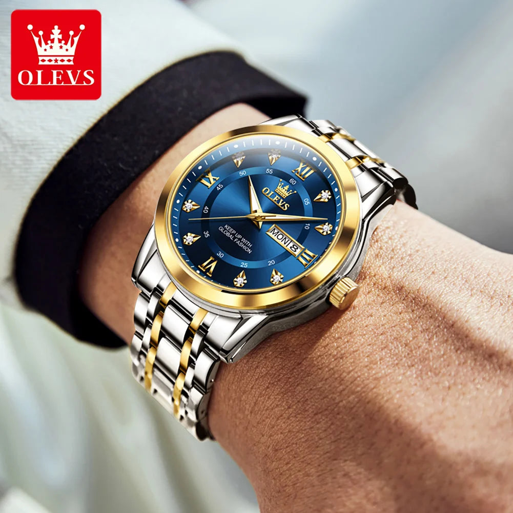 OLEVS Brand Fashion men's watches - Olevs - Embellish Gold Jewelry & Diamond