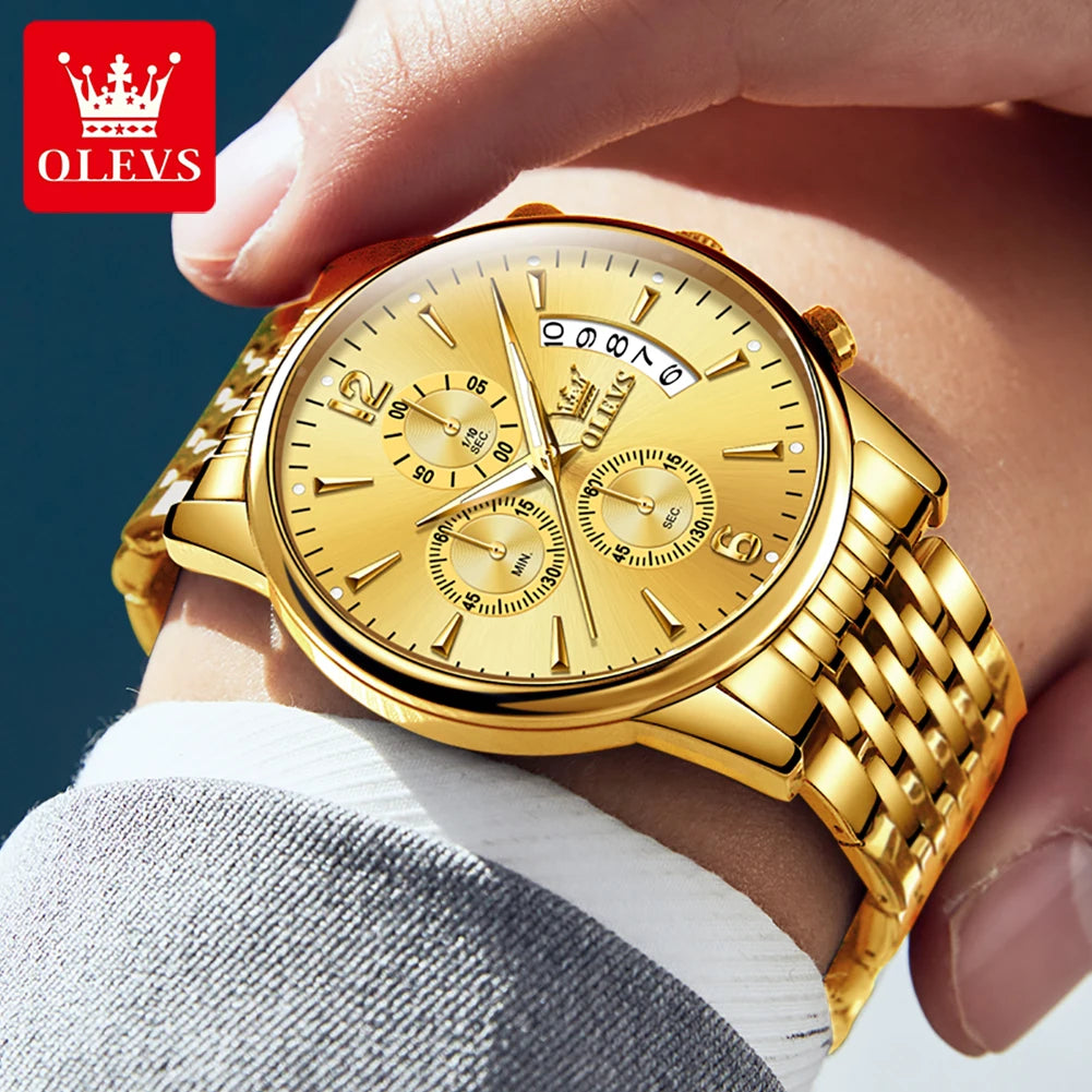OLEVS luxury brand men's watches - Olevs - Embellish Gold Jewelry & Diamond