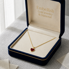18k Gold Agate Heart Necklace