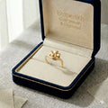18k Gold 3 Heart Dot Ring