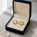18k Gold Leaf Clip Earrings