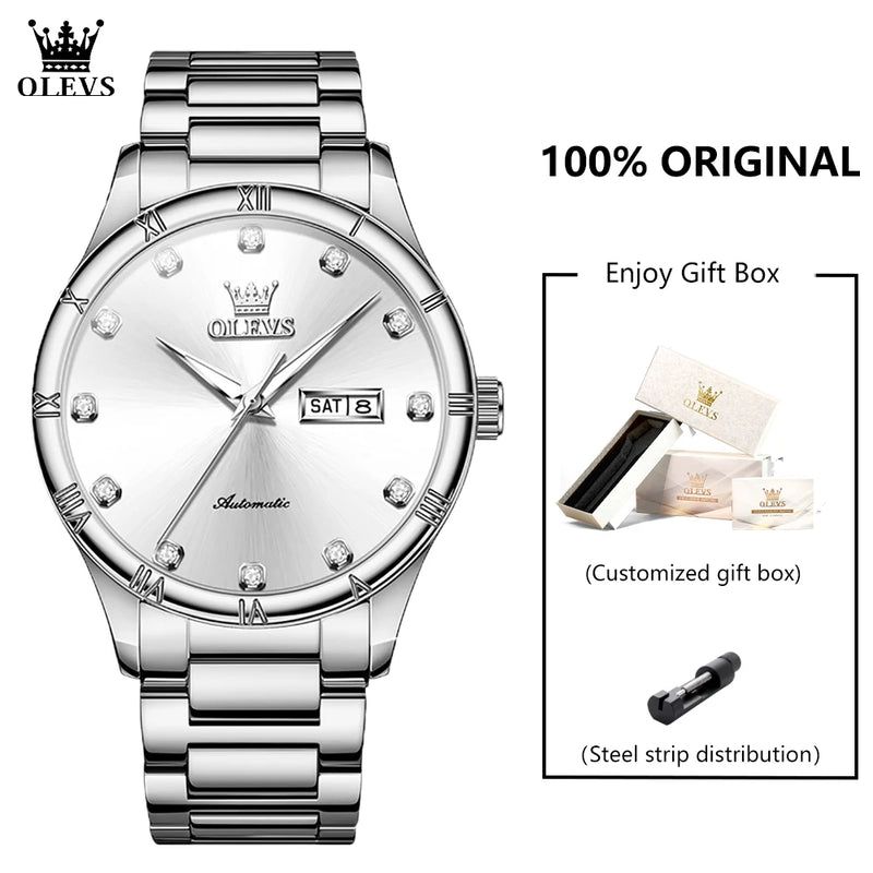OLEVS 7030 Man Watch - مجموعة احتفالية - Embellish Gold Jewelry & Diamond