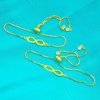 18K Real Gold Pendant With Thread Adjustable Chains Gold Plated - Embellish Gold