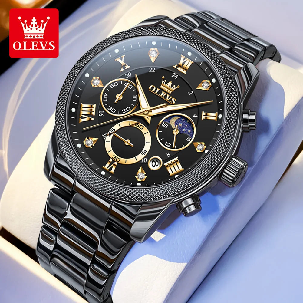OLEVS Original Fashion Men's Watches - Olevs - Embellish Gold Jewelry & Diamond