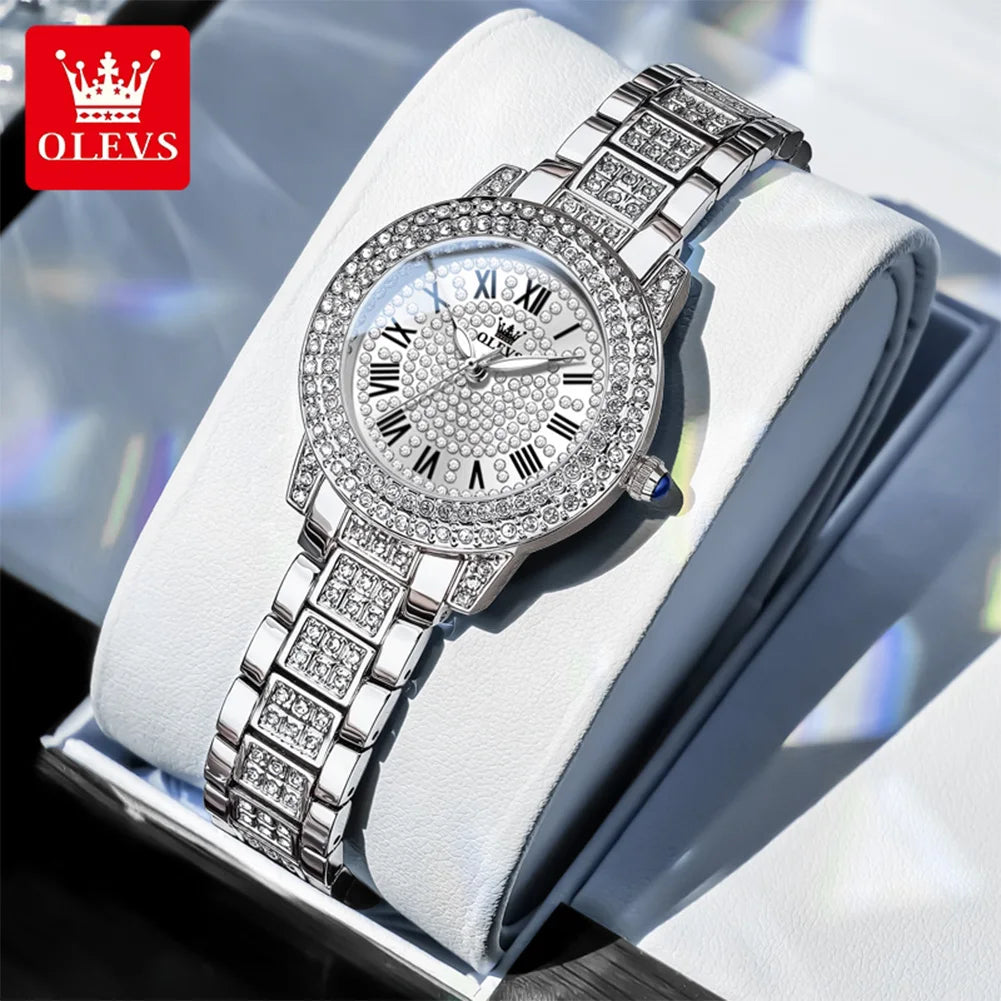 OLEVS 9943 Luxury Diamond Women Watch - Olevs - Embellish Gold Jewelry & Diamond