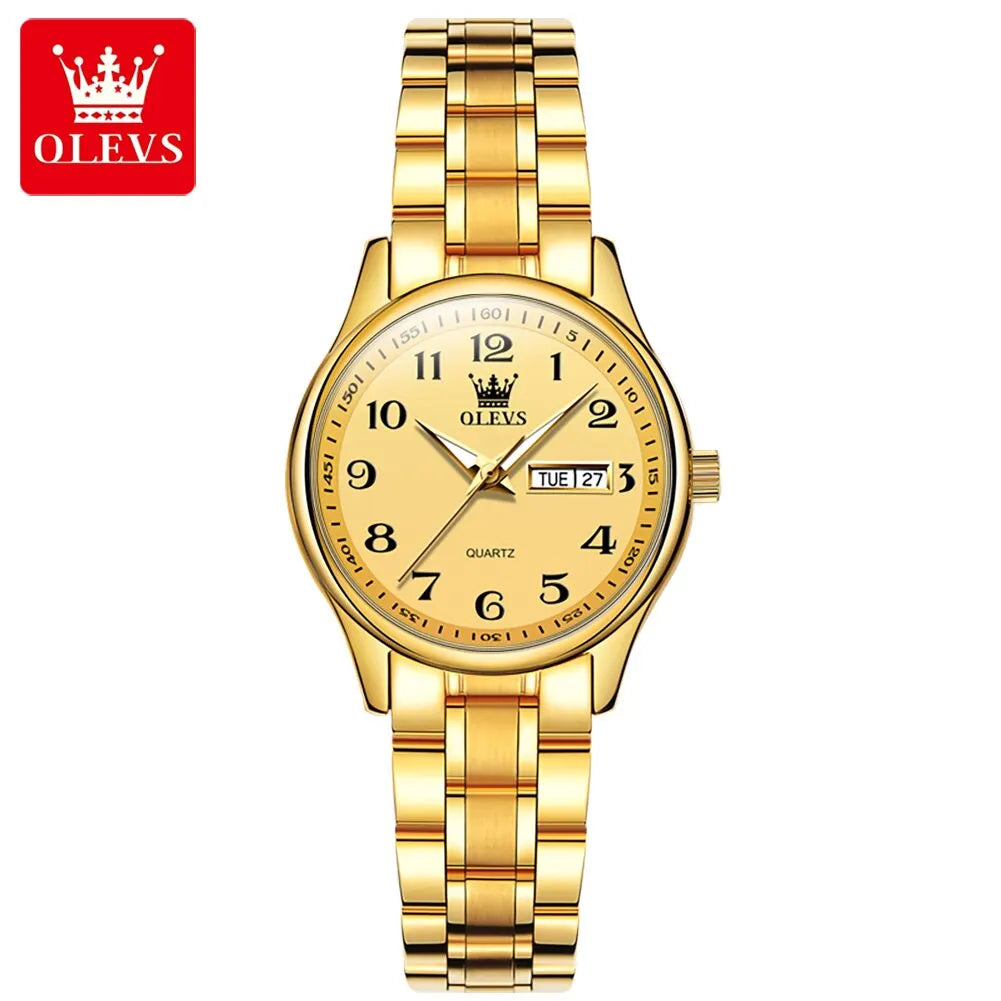 OLEVS Luxury Quartz Watch for Women - Olevs - Embellish Gold Jewelry & Diamond