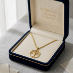 18k Gold Round Tree of Life Necklace