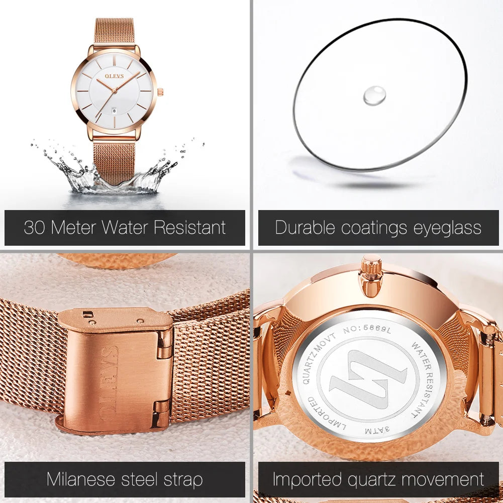 OLEVS Watches For Women - Olevs - Embellish Gold Jewelry & Diamond