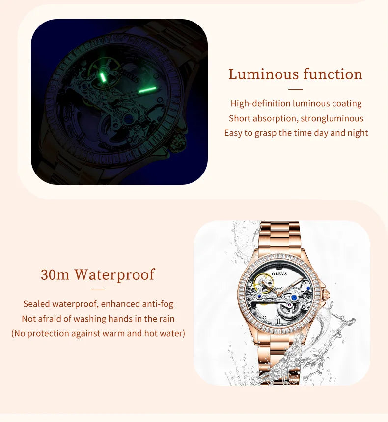 OLEVS 6699 Gold Watch for Women - Olevs - Embellish Gold Jewelry & Diamond