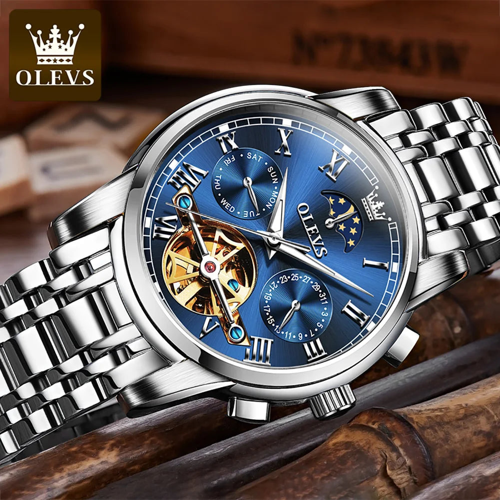 OLEVS 6617 Men's Classic Mechanical Watch - Olevs - Embellish Gold Jewelry & Diamond