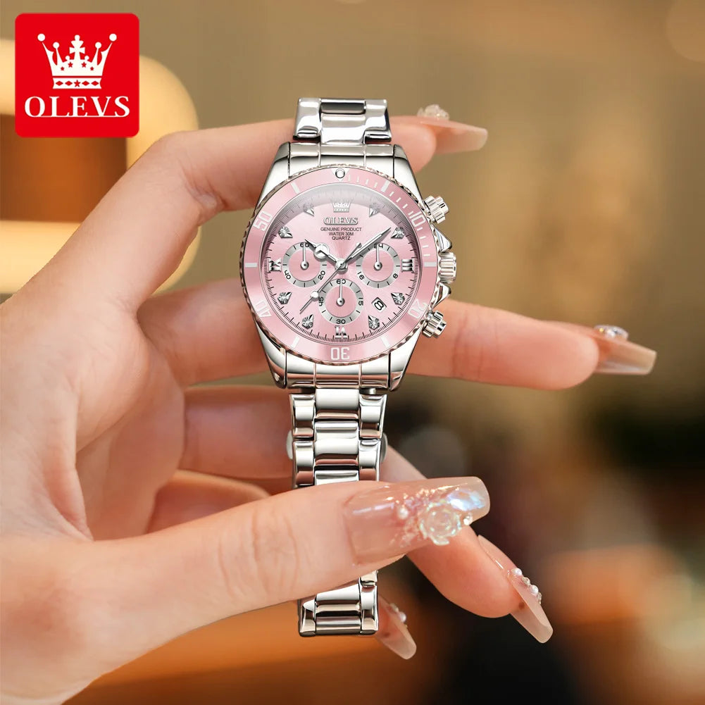 OLEVS Luxury Women's Watch - Olevs - Embellish Gold Jewelry & Diamond