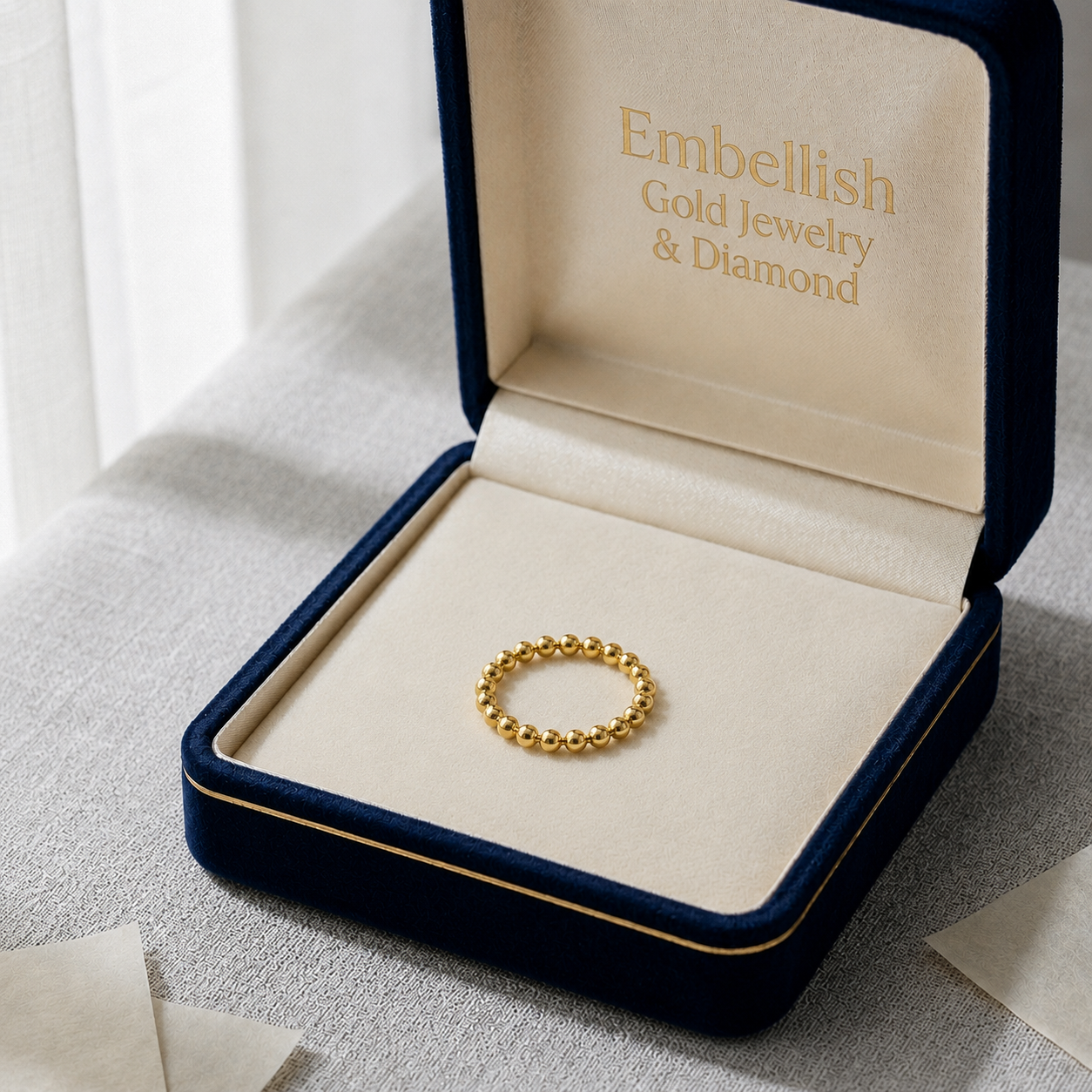18K Gold Balls Ring - New Launch - Embellish Gold