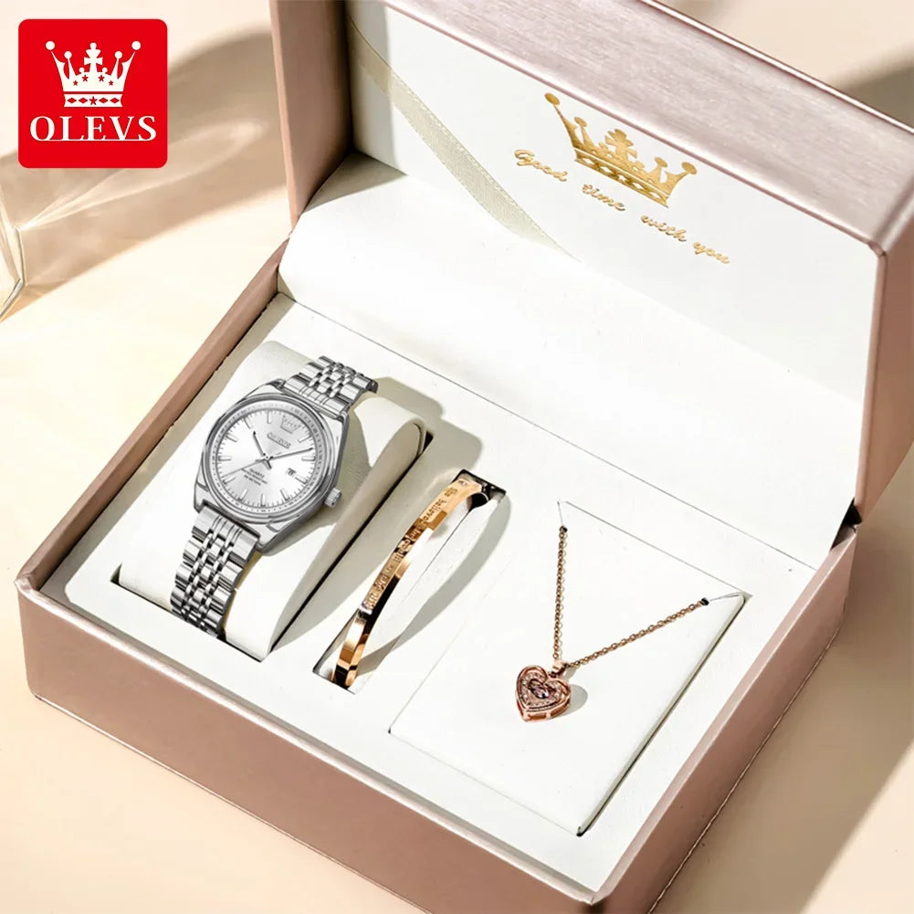 OLEVS New 3703 Watches Woman - Festive Collection - Embellish Gold Jewelry & Diamond