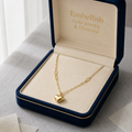 18k Gold Attached Bubble Heart Necklace