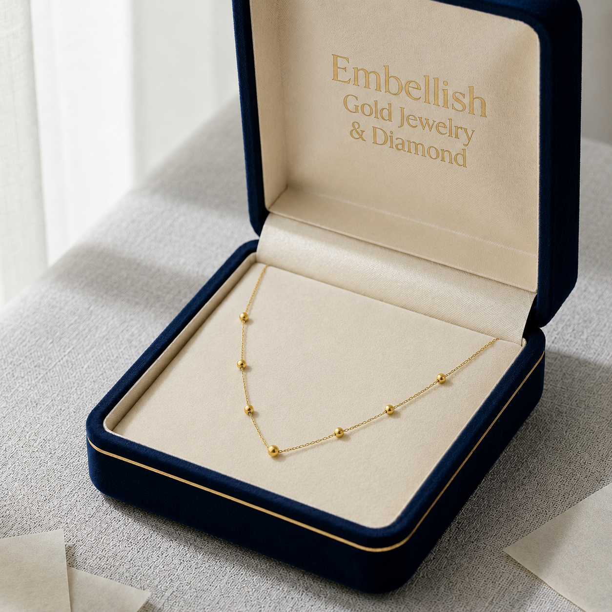 18K Gold 7 Balls Necklace