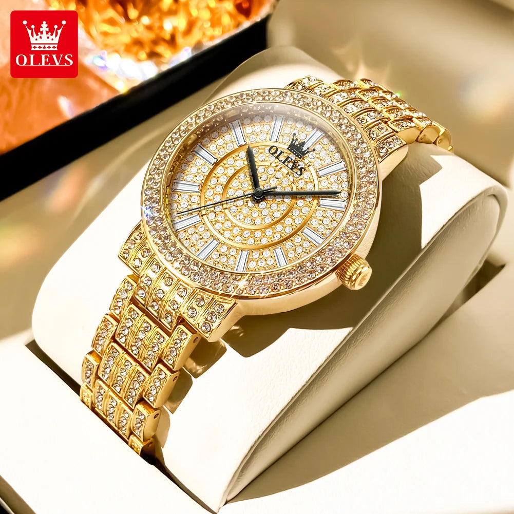 OLEVS 9904 Women Watchs - Olevs - Embellish Gold Jewelry & Diamond