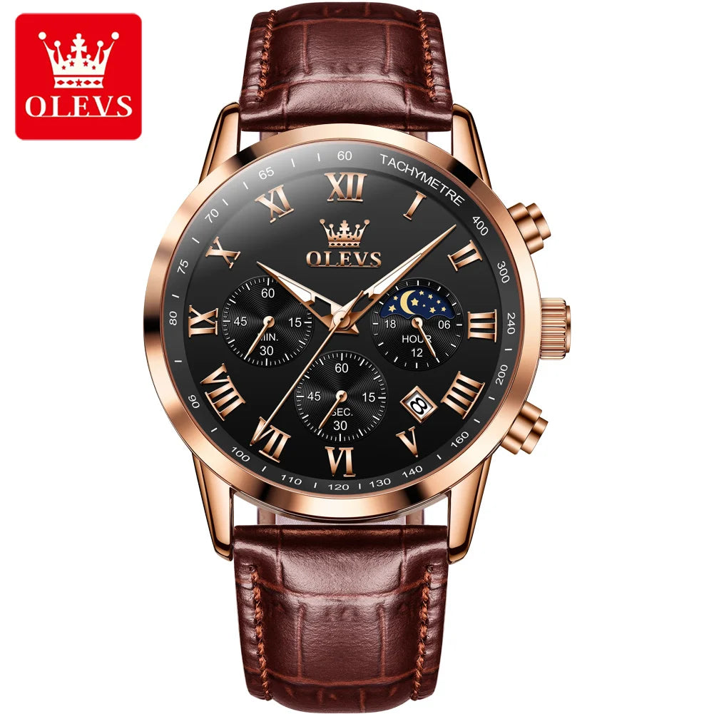 OLEVS Luxury Quartz Watch for Men - Olevs - Embellish Gold Jewelry & Diamond