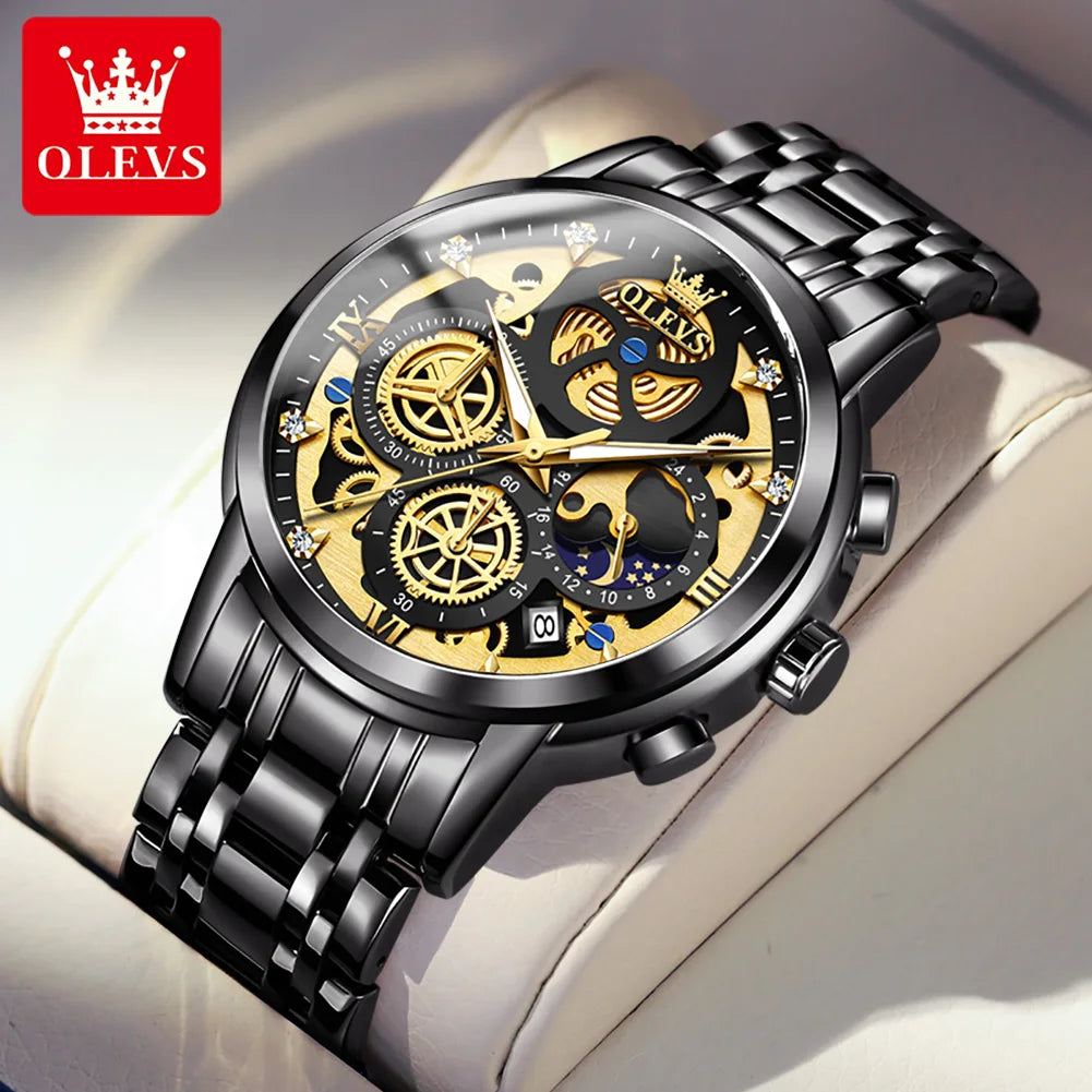 OLEVS 9947 Stainless Steel Men's Watch - Olevs - Embellish Gold Jewelry & Diamond