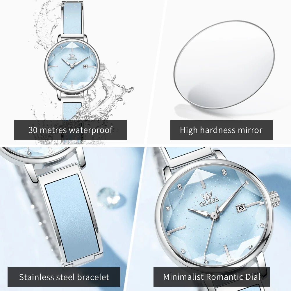 OLEVS 5656 Original Quartz Watches for Women - Olevs - Embellish Gold Jewelry & Diamond