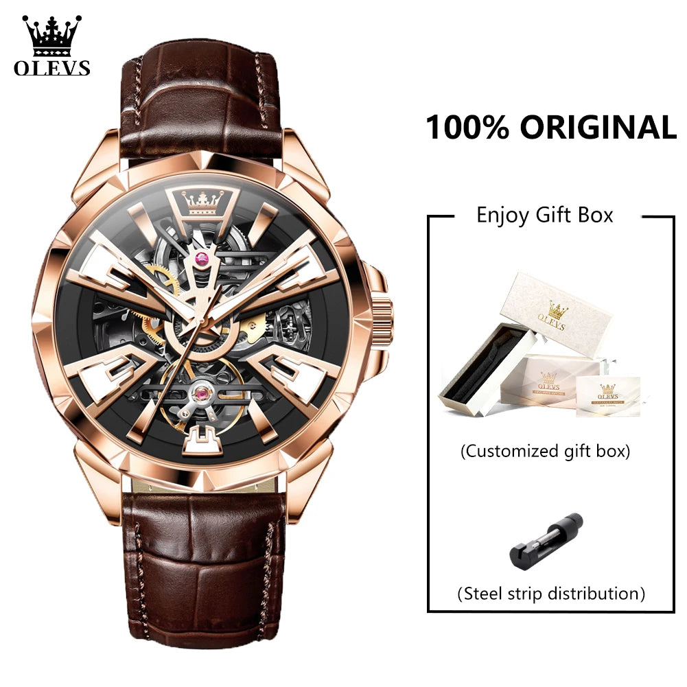 OLEVS 7051 Men's Watch - Festive Collection - Embellish Gold Jewelry & Diamond