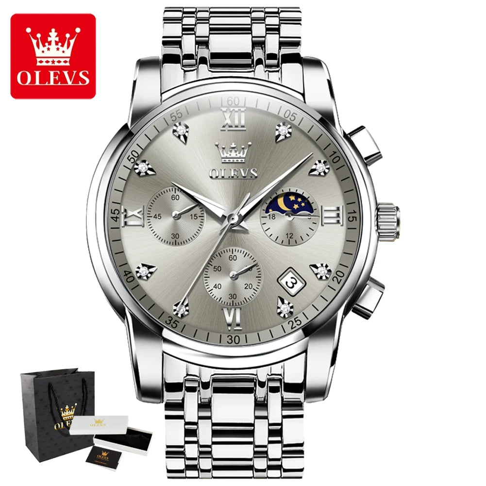 OLEVS 2858 Quartz Watch for Men - Olevs - Embellish Gold Jewelry & Diamond