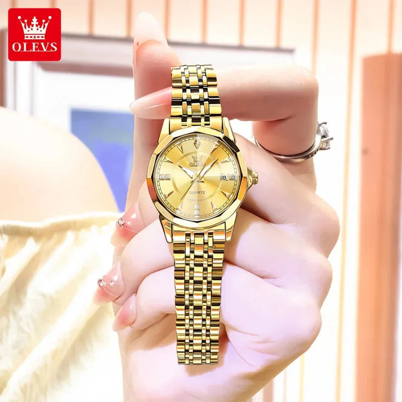 OLEVS 9977 Women's Quartz Watch - Olevs - Embellish Gold Jewelry & Diamond