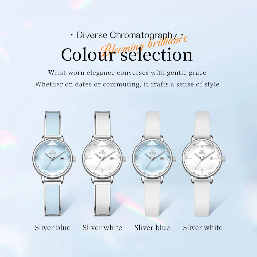 OLEVS 5656 Original Quartz Watches for Women - Olevs - Embellish Gold Jewelry & Diamond