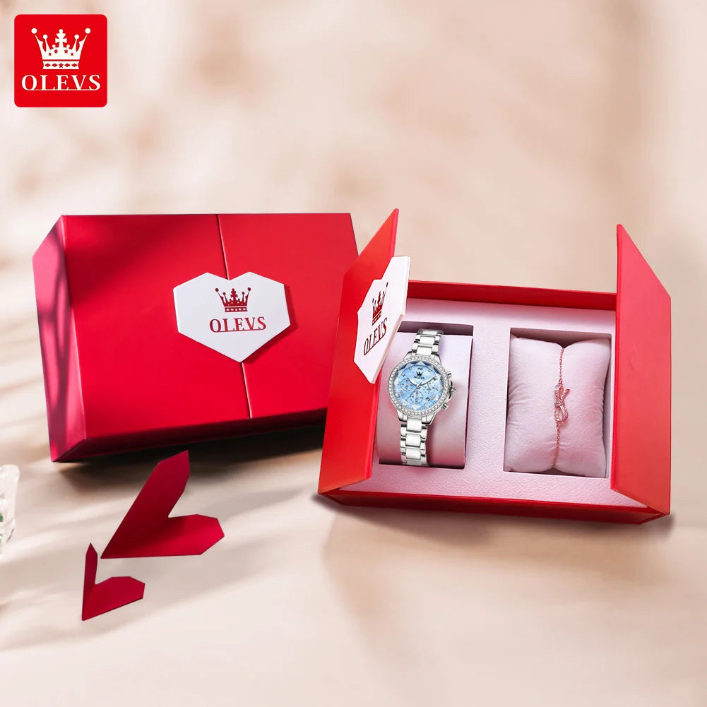 OLEVS 9999 Women Watch - Olevs - Embellish Gold Jewelry & Diamond
