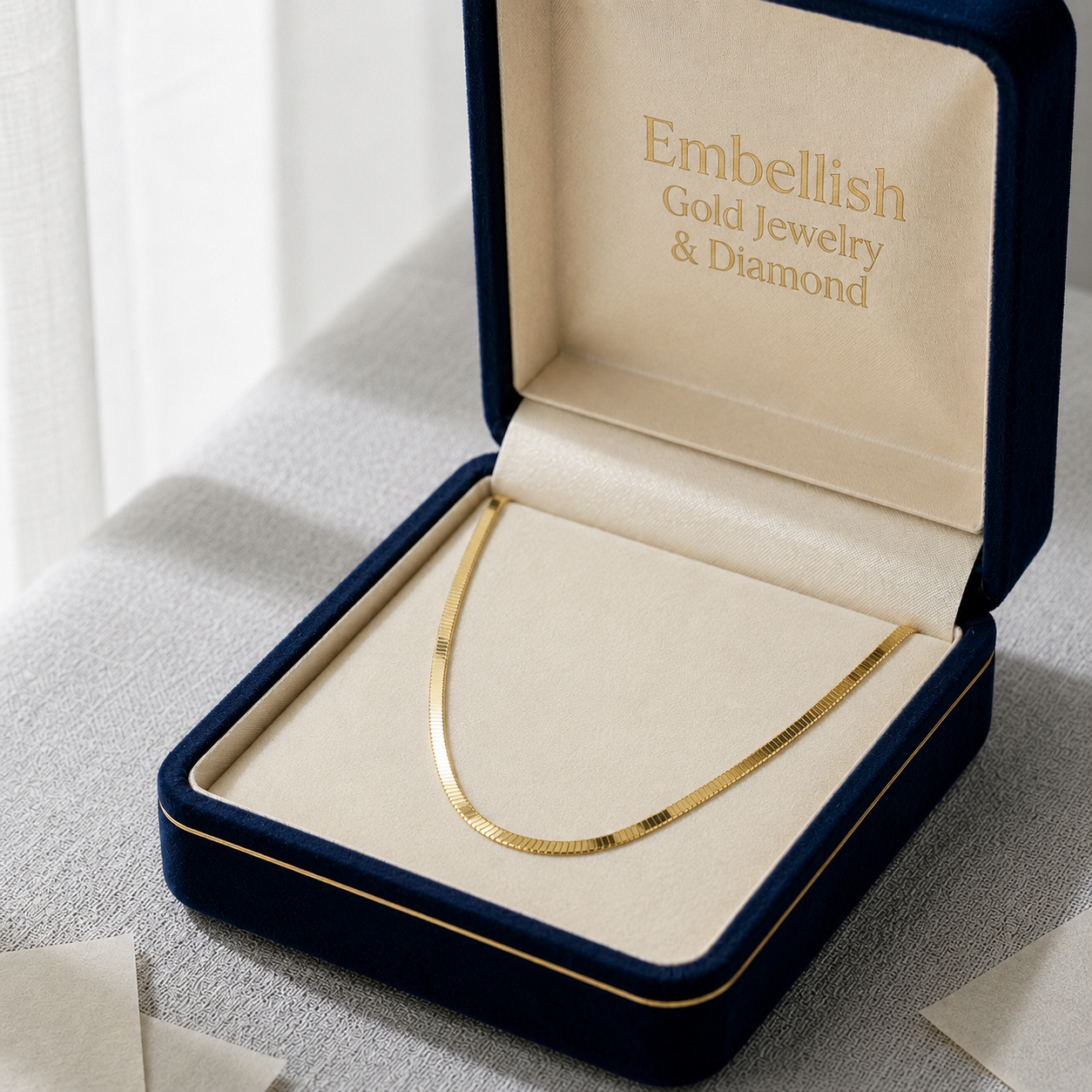 18k Gold Japan Chain - 18k Gold Chain - Embellish Gold Jewelry & Diamond